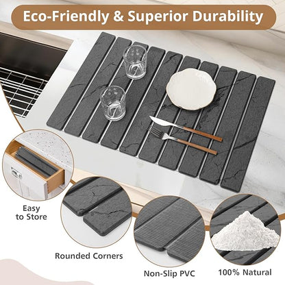 2 PCS Large Stone Dish Drying Mat