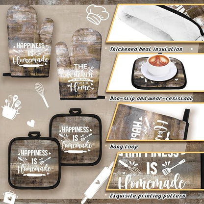 Fourluoo 10 Pcs Farmhouse Kitchen Decor and Accessories Set 4 Kitchen Towels 2