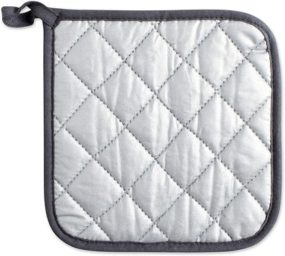 DII Basic Terry Collection Quilted 100% Cotton, Mineral Gray, 3 Piece