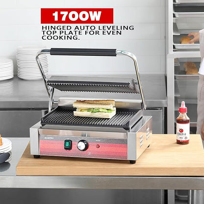 EGGKITPO Commercial Panini Press Grill
