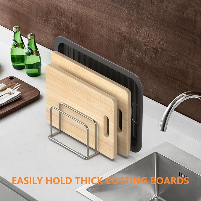 KORRTFID Cutting Board Holder Stand, Chopping Board Storage Rack, Cutting Board