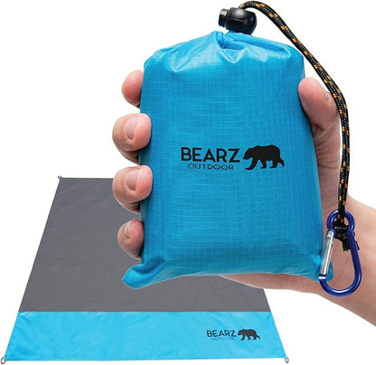 Pocket Blanket - Beach Blanket Waterproof Sandproof, Picnic Blankets Waterproof Foldable, Lightweight & Compact for Hiking, Camping, Travel, Festival Accessories