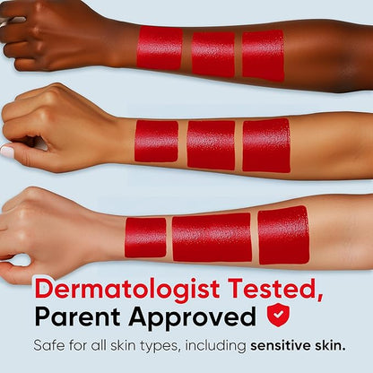 Blue Squid PRO Red Face Paint Stick - Waterproof Body Paint for Adults & Kids Eye Black Baseball, Eyeblack Softball - Vegan Hypoallergenic Twist-Up Non-Toxic Makeup Stick for Cosplay, Sports & SFX