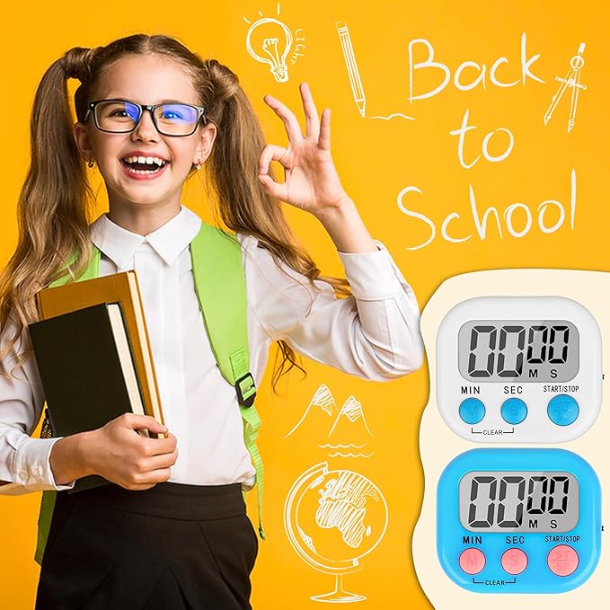 ZILLEEN Classroom Timer for Kids Teachers 6 Pack Digital Timers