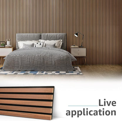 Art3d 4pcs-107 x 8in Slat Acoustic Panel