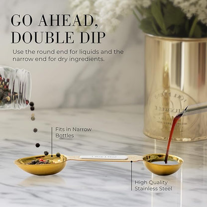 White and Gold Measuring Spoons