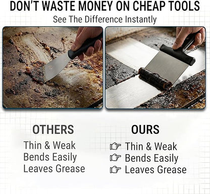 Grill Scraper, Stainless Steel Food Scraper