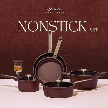 CAROTE Pots and Pans Set Nonstick, Dishwasher, RV/Camping Cookware Set