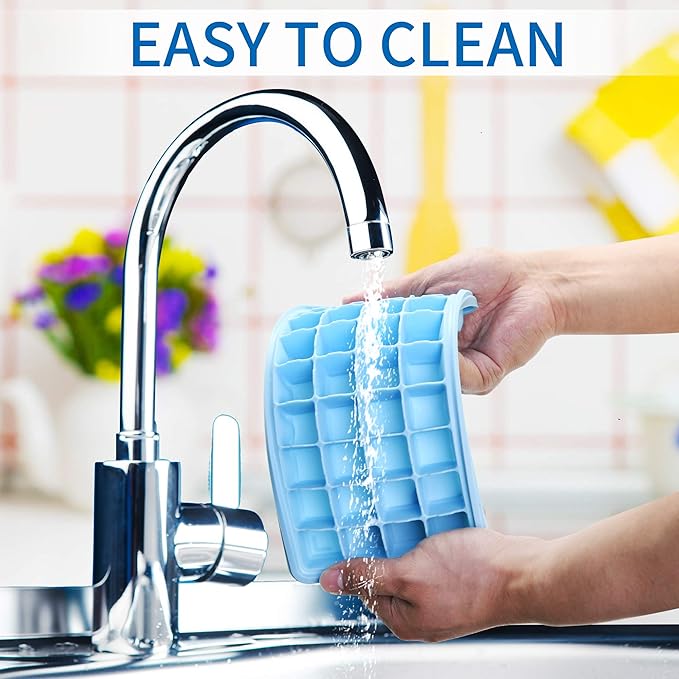 Silicone Ice Cube Tray with Leak-Proof Lid & Storage Bin