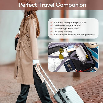 Newbealer Steamer for Clothes, 1200W Travel Steamer