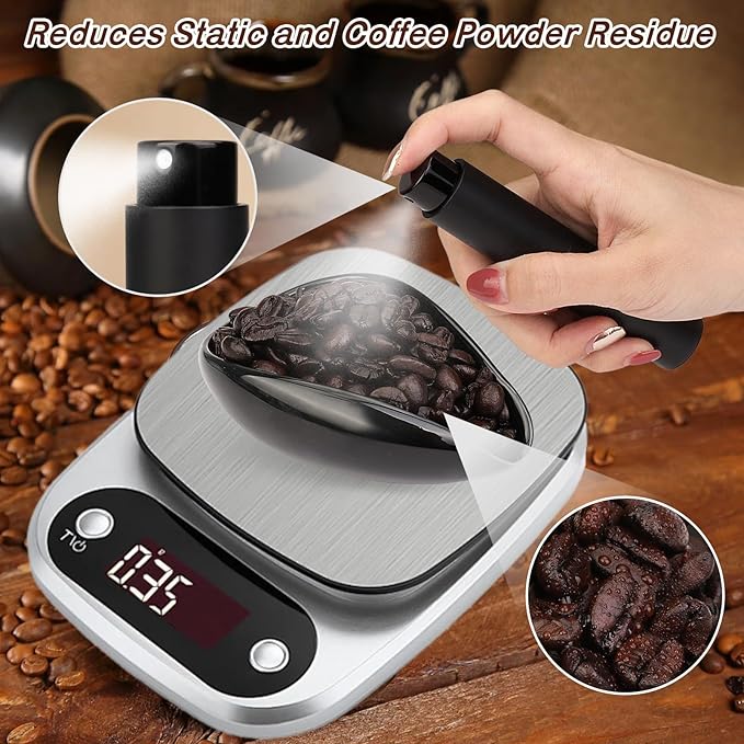 4Pcs Coffee Bean Dosing Cup, Spray Bottle, Spoon and Stirrer Tool Set, Coffee