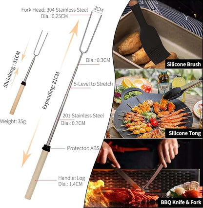 Silicone Camping Cooking Set Car Camping Essentials Cooking Kitchen Set, RV Camping Cookware Must Haves Gifts Camping Cooking Essentials, Camp Cooking Set for Travel Hiking Picnic