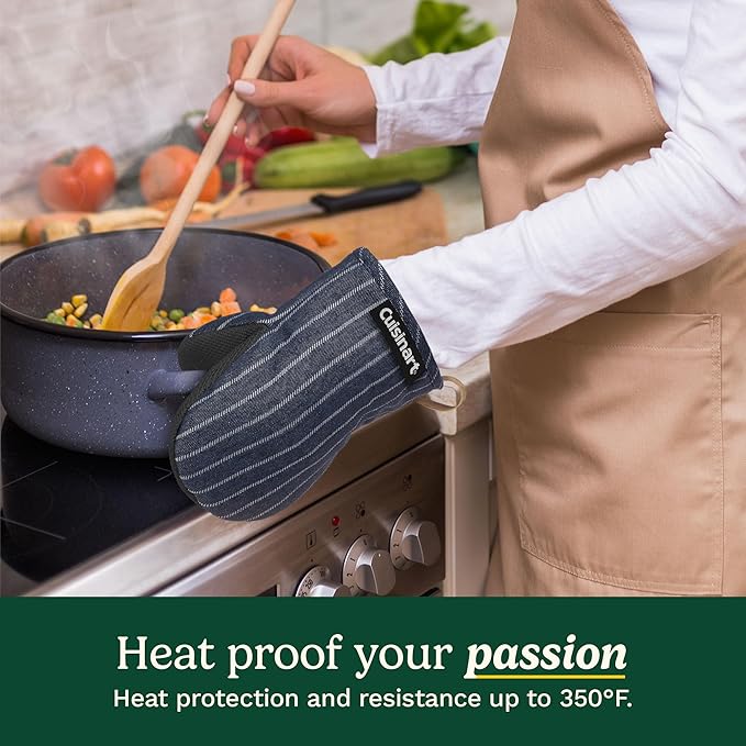 Cuisinart Heritage Mini Oven Mitts – 5.5” x 7” Heat-Resistant Kitchen Mitts