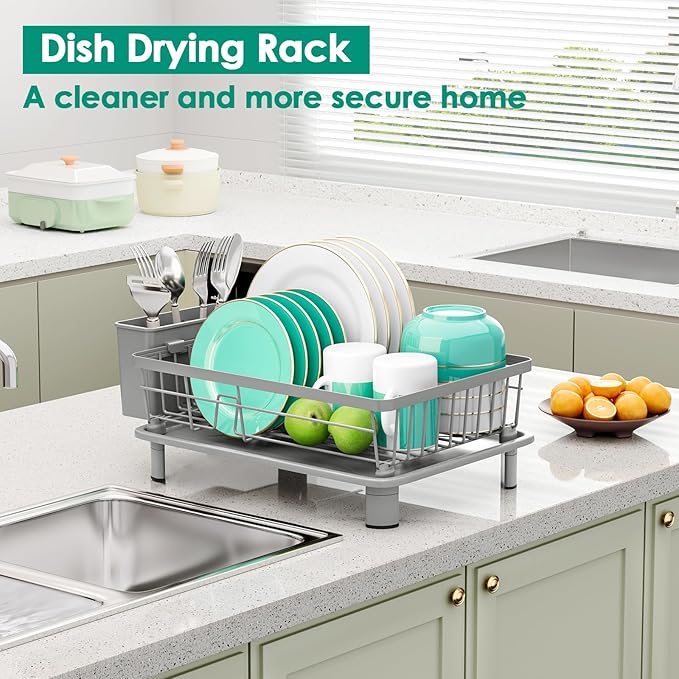 GAOKASE Dish Drying Rack, Stainless Steel-Dish Rack, Dish Racks