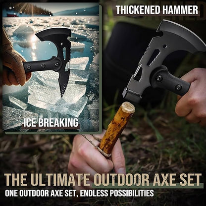 Freelander Tactical Axe 2 Pack, Sharp Tomahawk with Sheath, Portable Tomahawk with Clip and Bottle Opener, Durable Survival Hatchet for Emergency, Hiking and Camping