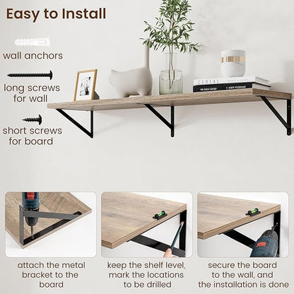 Axeman 12 Inch Deep Floating Shelves