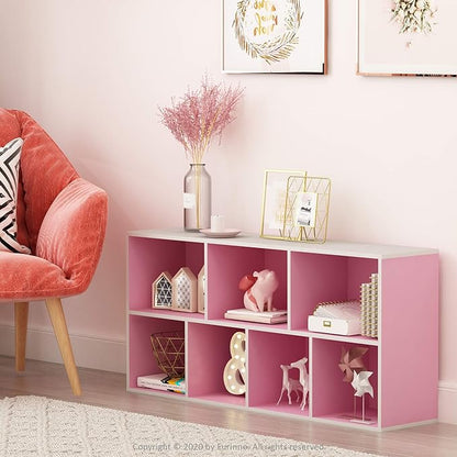 Furinno LUDER Book Shelf, 7-Cube Bookshelf, Bookcase
