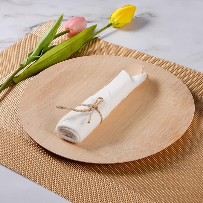 Pre Rolled Napkin and Bamboo Cutlery Set
