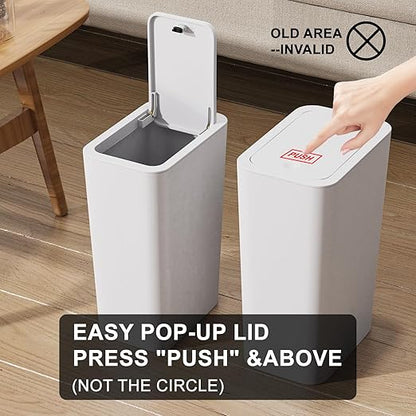 N. NETDOT 3 Pack 2.6 Gallon / 10L Bathroom Trash Can
