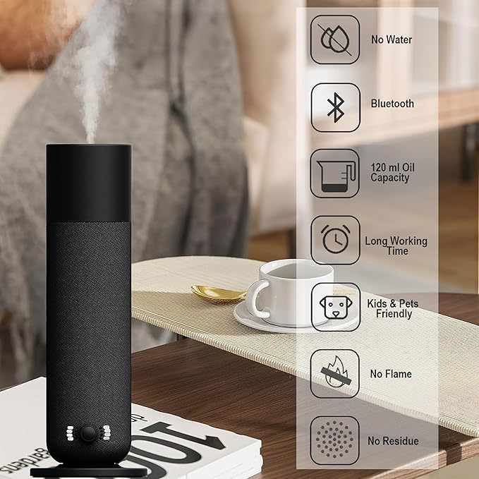 Smart Waterless Essential Oil Diffuser, Scent Air Machine