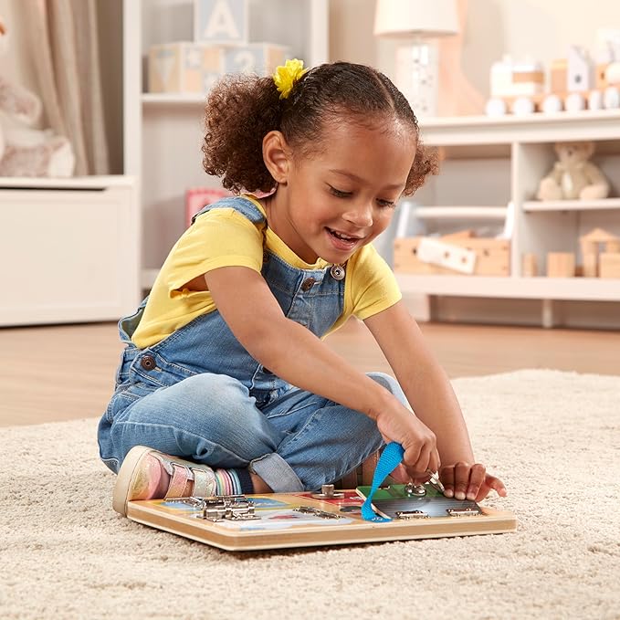 Melissa & Doug Locks and Latches Board Wooden Educational Toy