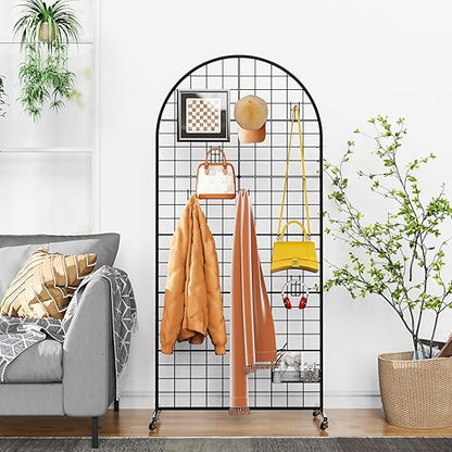 VGMiu Grid Wall Panel 1PCS Display Stand 2.6' x 5.8' FT Black Grid Wall Panels