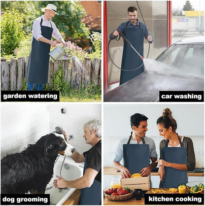 Homsolver 2 Pack Waterproof Rubber Aprons, Heavy Duty Butcher