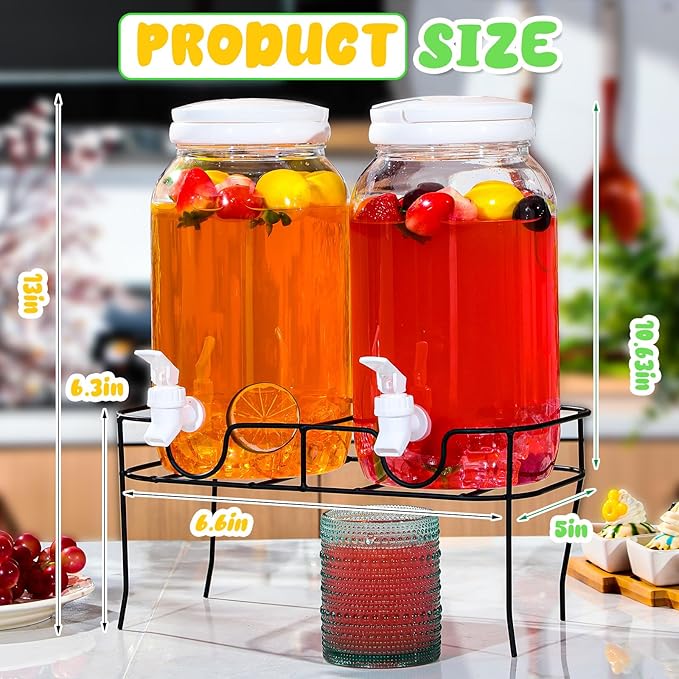 Tanlade 2 Pcs Plastic Drink Dispenser