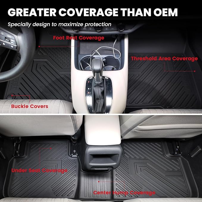 LASFIT Floor Mats & Cargo Mat for Kia Sportage PHEV 2025 2024 2023 (Fit with Subwoofer, Not Fit Gas/Hybrid), All Weather TPE Mats Custom Fit Floor Liners & Trunk Mat for Kia Sportage 2023-2025