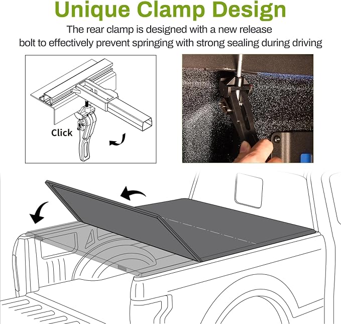AUTOSAVER88 Soft Tri-fold Truck Bed Tonneau Cover Fits for Dodge Ram 1500 (Classic & New) 2002-2026, Fits for Dodge Ram 2500 3500 2003-2026 6.4ft Bed Without Rambox