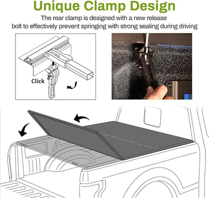 AUTOSAVER88 Soft Tri-fold Truck Bed Tonneau Cover Fits for Dodge Ram 1500 (Classic & New) 2002-2026, Fits for Dodge Ram 2500 3500 2003-2026 6.4ft Bed Without Rambox
