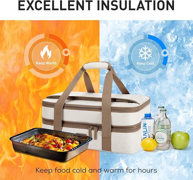 TOURIT Double Decker Insulated Casserole Carrier