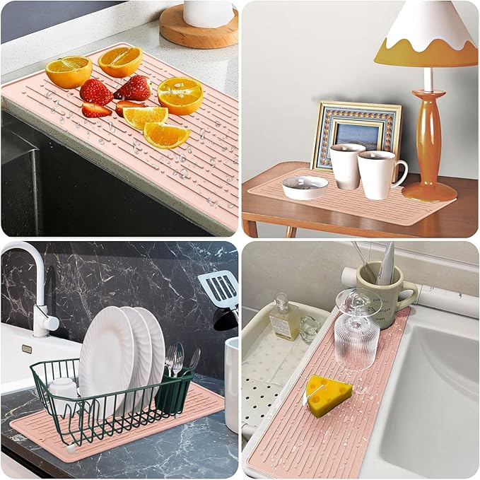 GeeRic Dish Drying Mats, Heat-resistant Silicone Mat