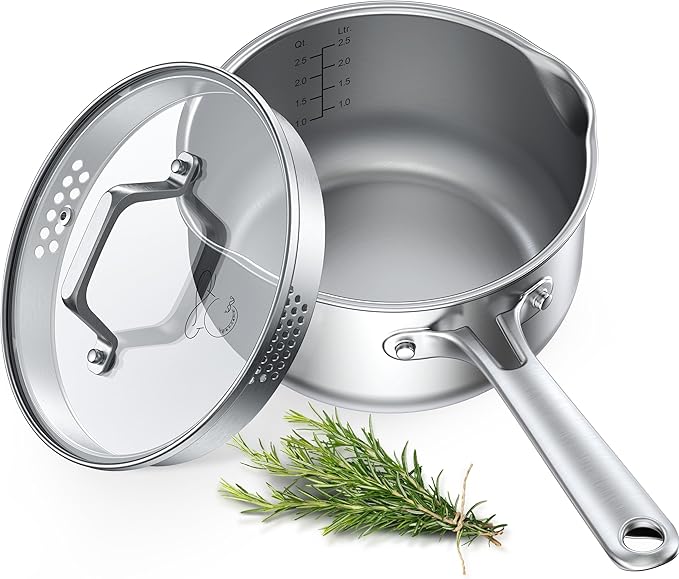 PekGema Stainless Steel Saucepan 3 Quart
