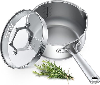 PekGema Stainless Steel Saucepan 3 Quart