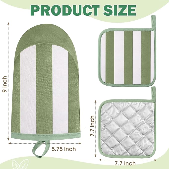 Reallnaive Oven Mitts and Pot Holders 4 Pcs Set