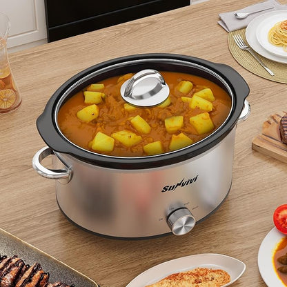 Sunvivi Small Slow Cooker 4QT, Mini Food Warmer