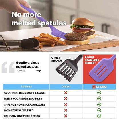 New DI ORO Silicone Turner Spatula Set