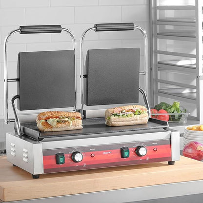 EGGKITPO Commercial Dual Panini Press