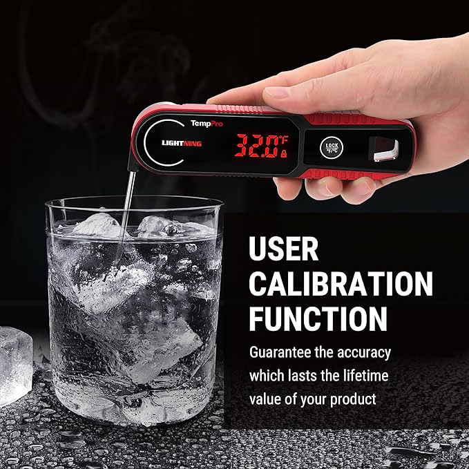TempPro Lightning 1-Sec Instant Read Meat Thermometer, Kitchen Food Thermometer