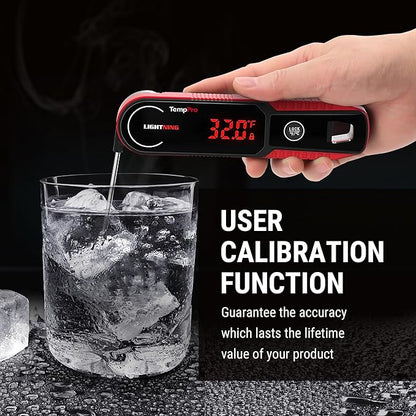 TempPro Lightning 1-Sec Instant Read Meat Thermometer, Kitchen Food Thermometer