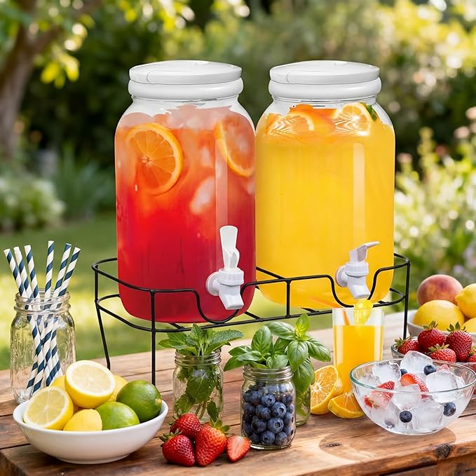 Tanlade 2 Pcs Plastic Drink Dispenser