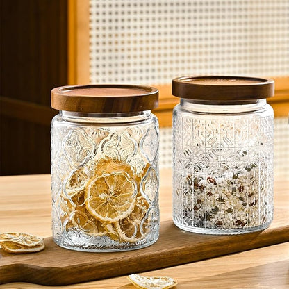 Adodeen 24oz Vintage Glass Canister