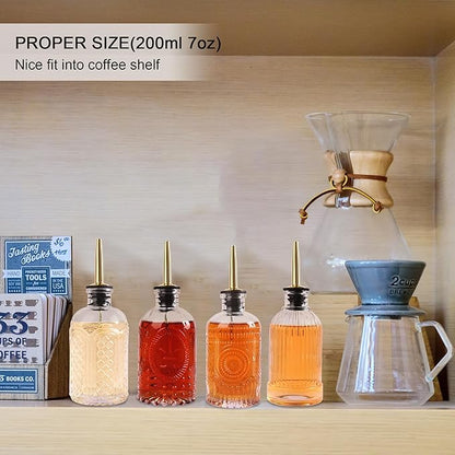 Glass Syrup Dispenser Set