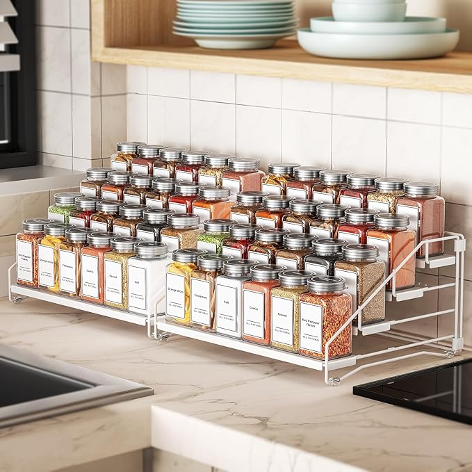 BOIVSHI Spice Organization for Cabinet, Spice Rack Organizer, Spice Rack