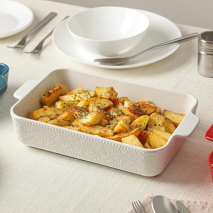Ceramic Baking Dish Set of 3, Casserole Dishes