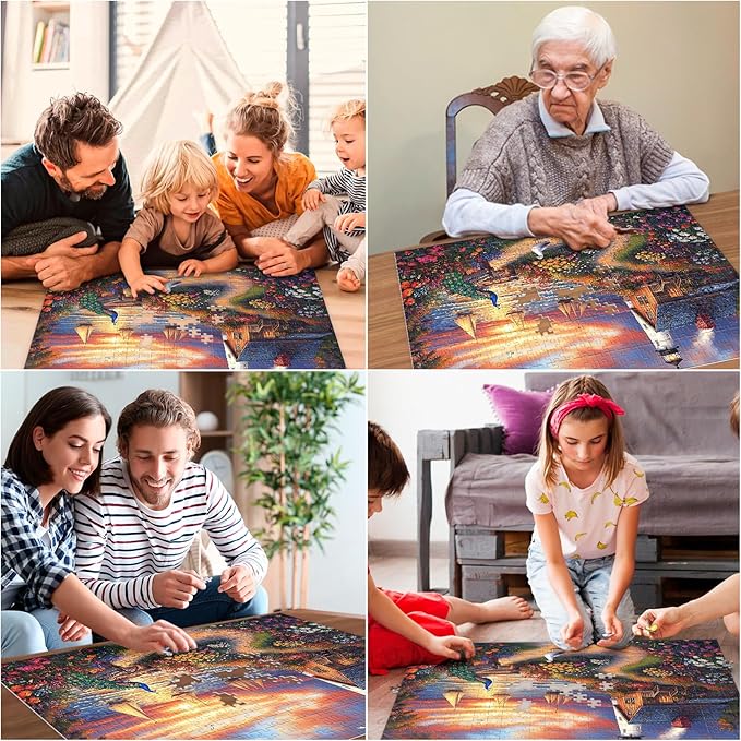 Jigsaw Puzzles for Adults 500 Pieces, Cottage by The Sea Interlock Perfectly No Dust, Home Decors Family Challenge Puzzles Toys Great Gift for Men Women Friends Seniors (20.5"x15"), 1:1 Poster