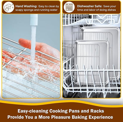P&P CHEF 16 + 12.5 Inch Stainless Steel Baking Sheet