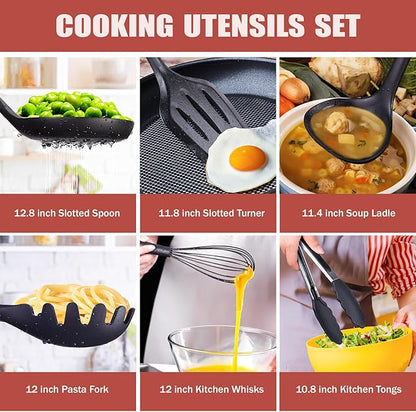 RAXCO Kitchen Utensils Set For Cooking-7 Cooking Utensils, 5 Kitchen Utensils