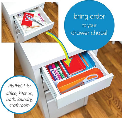 Three by Three Seattle 5 Piece Metal Organizer Tray Set